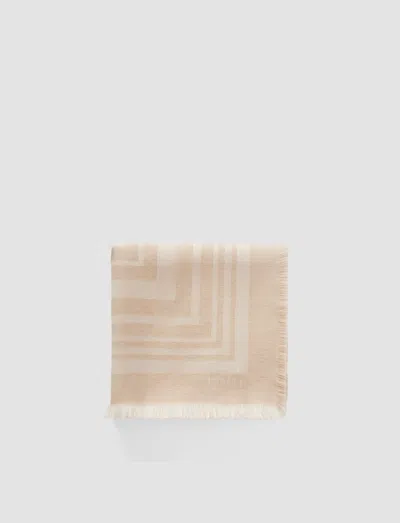 Joseph Neoma Wool Jacquard Scarf In Beige