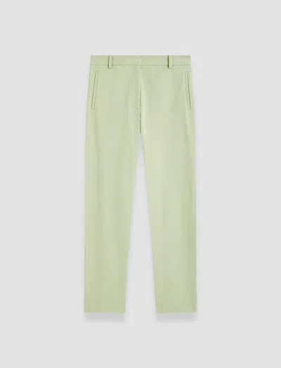 Joseph New Eliston Gabardine Stretch Trousers In Matcha