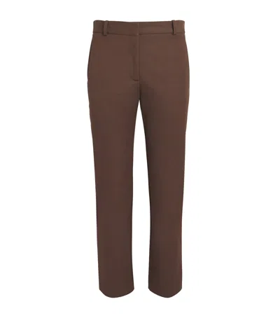 Joseph New Eliston Slim Tailored Trousers In Brown