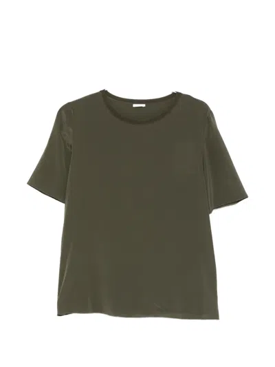 Joseph New Rubin Crewneck Blouse In Green