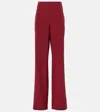 Joseph New Sahal Silk Straight Pants In Red