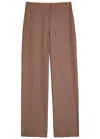 Joseph New Sahel Checked Wide-leg Trousers In Red