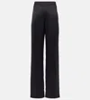 Joseph New Sahel Silk Straight Pants In Black