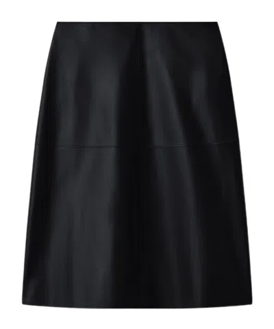 Joseph Niven Soft Nappa Leather Skirt In Black