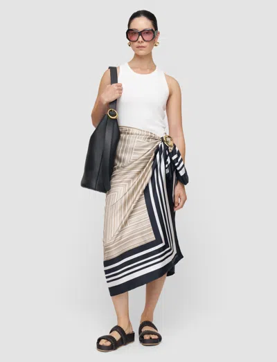 Joseph Nixie Large Silk Scarf In Neutral