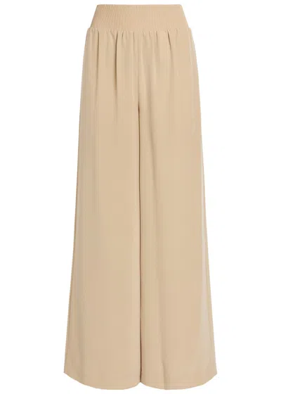 Joseph Nour Wide-leg Satin-twill Trousers In Brown