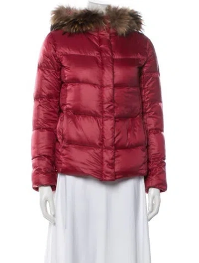 Pre-owned Joseph Nylon Down Jacket In Red