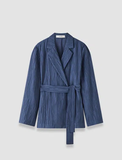 Joseph Nymph Fluid Crinkle Jacket In Blue