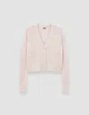 Joseph Womens Rose Open Relaxed-fit Cashmere Cardigan Xxs In Nude