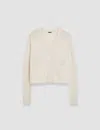 Joseph Cashmere Button-down V-neck Cardigan In Oat