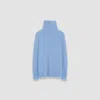 Joseph Pure Cashmere High Neck Jumper In Faded Sky