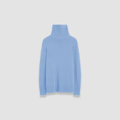 Joseph Pure Cashmere High Neck Jumper In Faded Sky