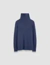 Joseph Open Cashmere High Neck Jumper In Harbour