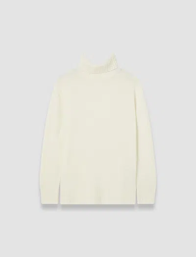 Joseph Open Cashmere High Neck Jumper In Ivory