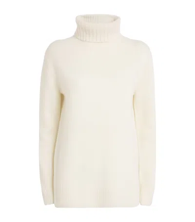 Joseph Open Cashmere High-neck Sweater In Ivory