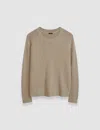 Joseph Open Cashmere Round Neck Jumper In Escargot