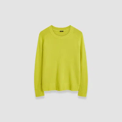 Joseph Open Cashmere Round Neck Jumper In Ginkgo