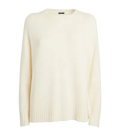 Joseph Open Cashmere Sweater In Ivory