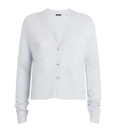 Joseph Open Cashmere V-neck Cardigan In Blue