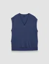 Joseph Open Cashmere Vest In Harbour