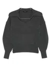 Joseph Open Neck Long Sleeves New Cardigan Stitch Rws In Gray