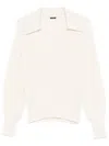 Joseph Open Neck Sweater In White
