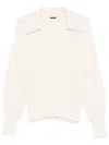 Joseph Open Neck Sweater In White