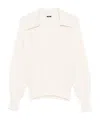 Joseph Open Neck Sweater In White