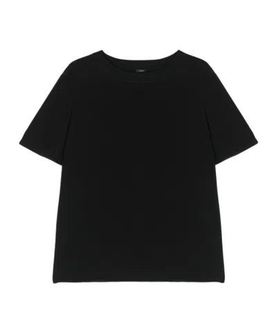 JOSEPH OPEN-NECKED BLACK SHIRT