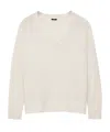 Joseph Open Cashmere Round Neck Jumper In White