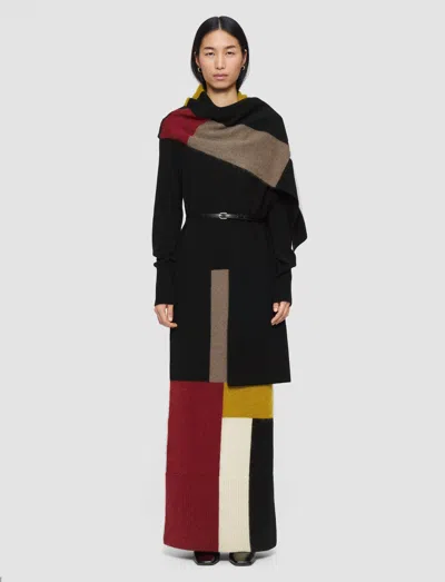 Joseph Overlay Wool Scarf In Gray