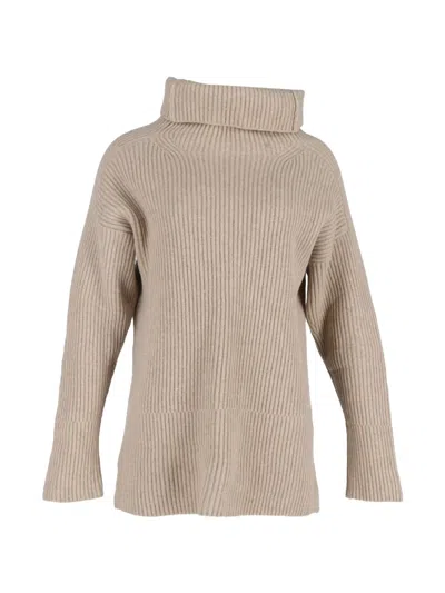 Pre-owned Joseph Oversized Ribbed Sweater In Neutral