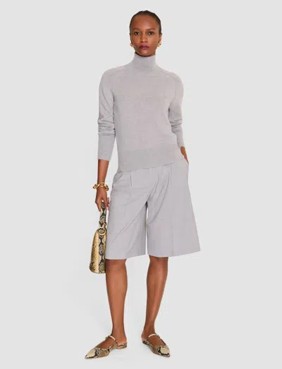 Joseph Oxna Light Pure Cashmere High Neck Jumper In Gray