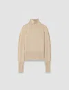 Joseph Oxna Light Pure Cashmere High Neck Jumper In Neutral