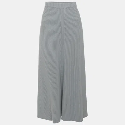 Pre-owned Joseph Pale Blue Rib Knit Maxi Skirt M