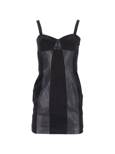 Pre-owned Joseph Panel Corset Dress In Black