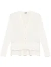 Joseph Panelled Cardigan In White