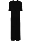 Joseph Grid Viscose Knitted Dress In Black