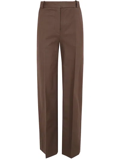 Joseph Casual Trousers With Belt Loops In Brown