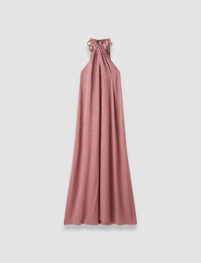 Joseph Parc Jacquard Silk Dress In Pink