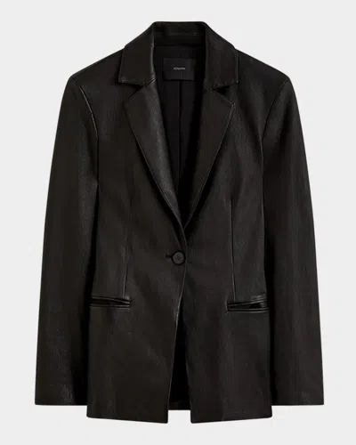 JOSEPH PASCAL SINGLE-BUTTON LEATHER JACKET
