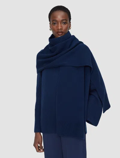 Joseph Pasilla Light Pure Cashmere Scarf In Blue