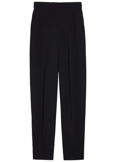 Joseph Pat Barrel-leg Cady Trousers In Blue