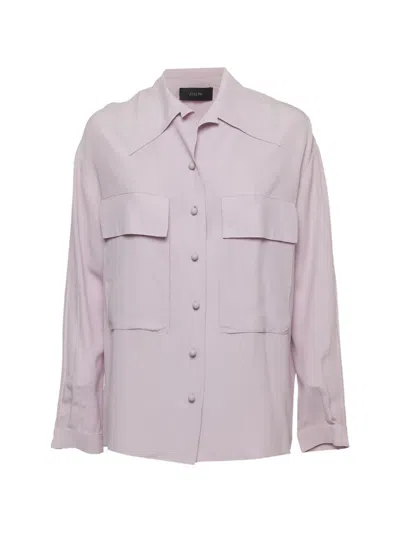 Pre-owned Joseph Patch-pocket Silk Shirt In Purple