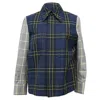 Joseph Patchwork Checked Blazer In Multicolor Cotton