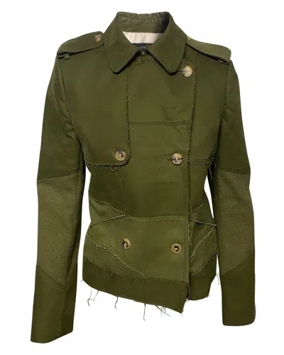 Joseph Patchwork Jacket In Green Cotton