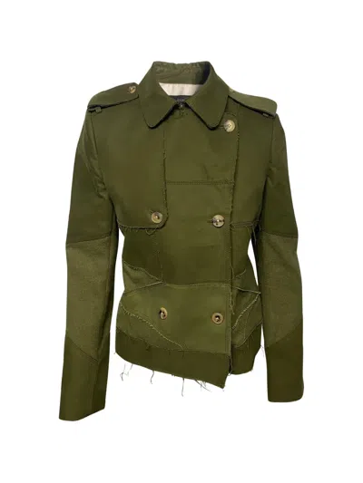 Pre-owned Joseph Patchwork Military Jacket In Green
