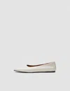 Joseph Patent Leather Ballerinas In White