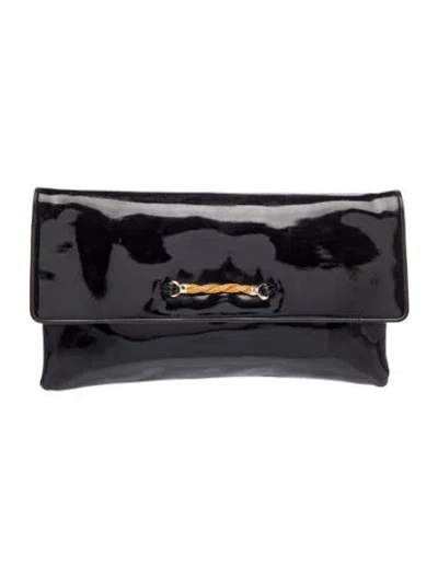 Pre-owned Joseph Patent Leather Clutch In Black