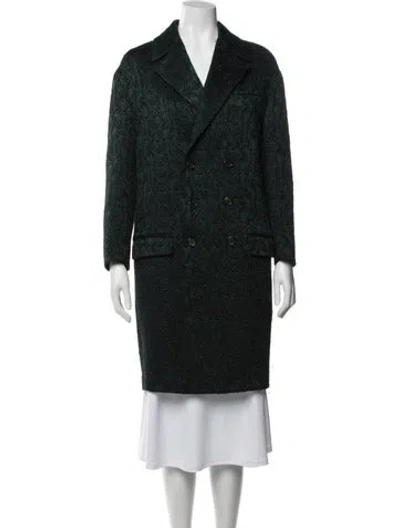 Pre-owned Joseph Patterned Coat In Green